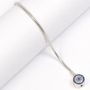 Evil Eye CZ PAN-Inspired Necklace Choker 925 Mexican Sterling Silver 50cm